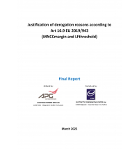 Justification of derogation reasons according to Art 16.9 EU 2019/943 (MNCCmargin and LFthreshold)