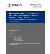 Kenya Renewables Integration – Operational Enhancements