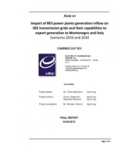 Impact of RES power plants generation inflow on SEE transmission grids and their capabilities to export generation to Montenegro and Italy 