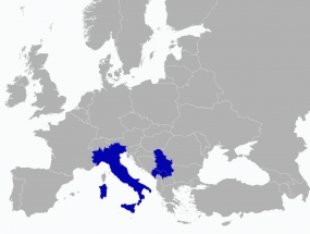 Italy, Montenegro and Serbia